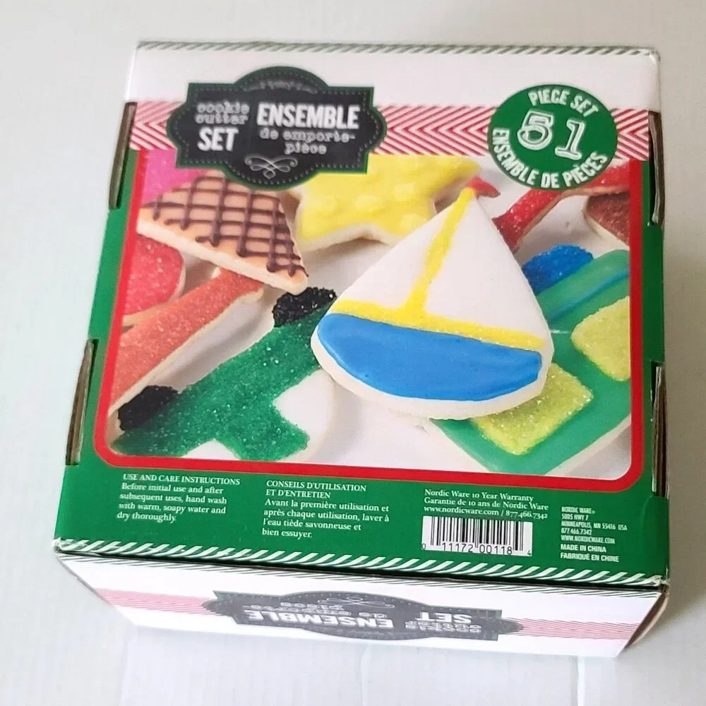 Nordic Ware 51 Pc Set Cookie Cutter Plastic Shapes Symbols Holiday Theme Animals